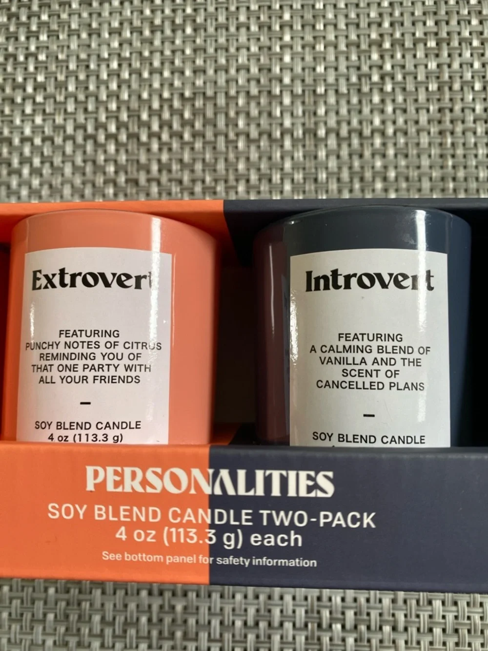 Target 2pk 4oz Glass Introvert and Extrovert Jar Candle Gift Set Room Essential